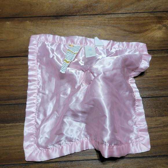 Cloud Island Pink & White Unicorn Shimmer Infant Security Blanket 14" X 14" - Picture 4 of 6